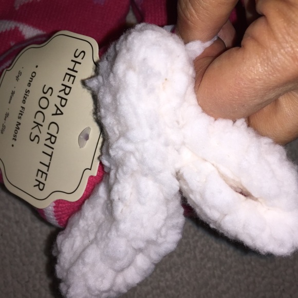 Unicorn Socks Sherpa Critter long socks OS NWT - Picture 5 of 6